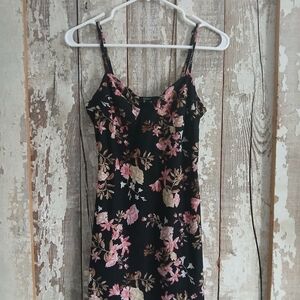 Forever 21 Black Floral Mini Dress